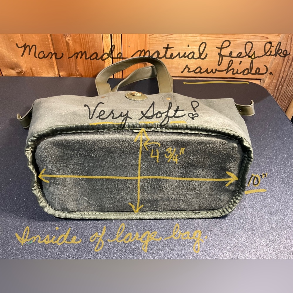 Vegan Lg Bucket Crossbody Bag with Smaller interchangeable nesting bag VGC Pre❤️ - Picture 8 of 13